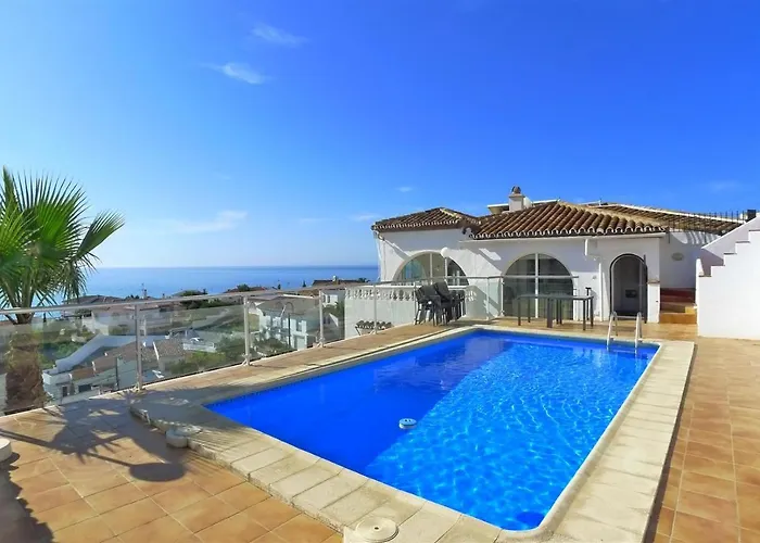 Villa opp beach Nerja, Costa del Sol. Sleeps 12+